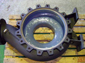 Поврежденный коррозией насос восстановлен с помощью Belzona 1321 (Ceramic S-Metal)