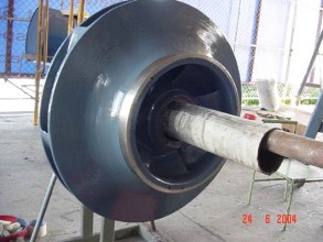 Для повышения КПД на рабочее колесо насоса нанесено покрытие Belzona 1341 (Supermetalglide)
