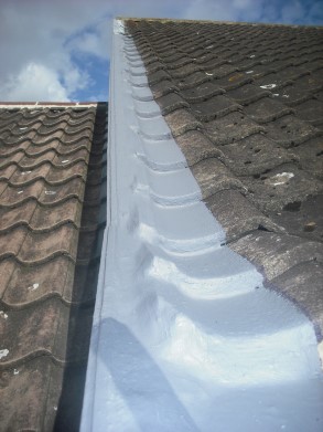 Край крыши герметизирован с помощью Belzona 3111 (Flexible Membrane)
