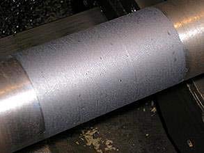 Вал отремонтирован с помощью Belzona 1131 (Bearing Metal)