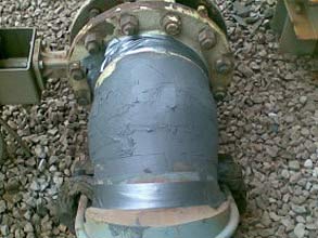 Течь остановлена с применением Belzona 1221 (Super E-Metal)