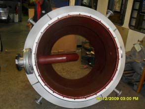 Второй слой Belzona 1392 (Ceramic HT2) красного цвета