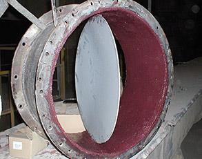 Клапан защищен с помощью Belzona 1811 (Ceramic Carbide)
