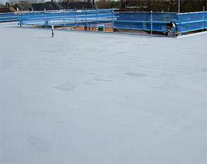 Кровля защищена покрытием Belzona 3111 (Flexible Membrane), работы выполнены зимой