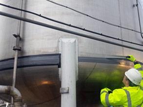 Шов отремонтирован на месте с помощью Belzona 4301 (Magma CR1 Hi-Build)