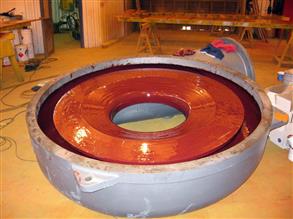 Большая воздуходувка покрыта Belzona 4341 (Magma CR4) для придания кислотостойкости