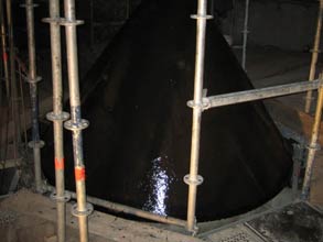 На конус нанесено покрытие Belzona 4351